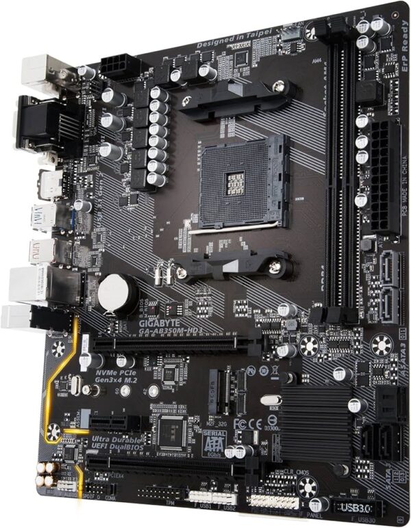 GIGABYTE GA‑AB350M‑HD3 – Carte mère micro‑ATX Socket AM4 DDR4
